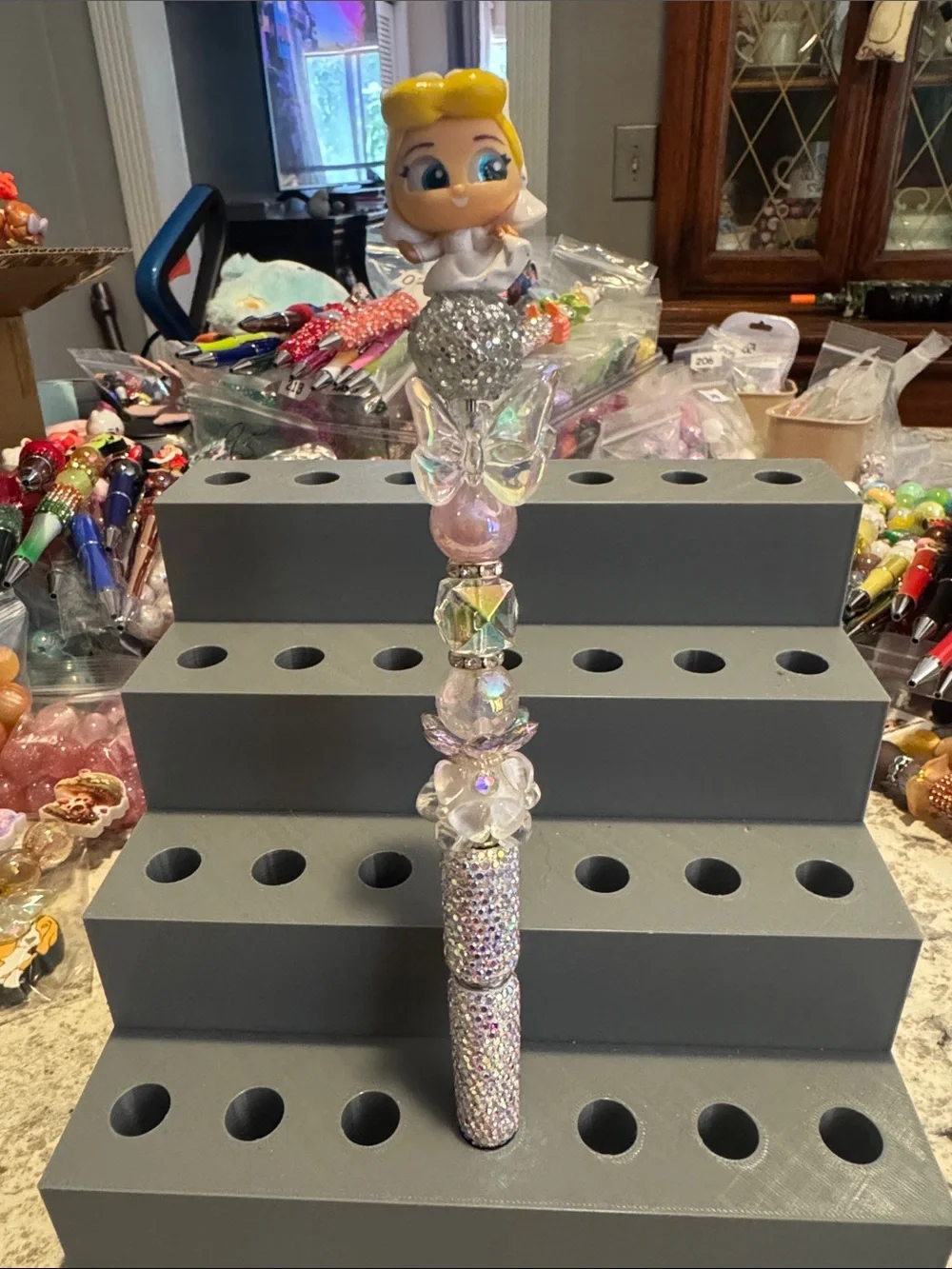 NWOT Disney Doorables Wedding Cinderella Beaded Pen Handmade by Me
